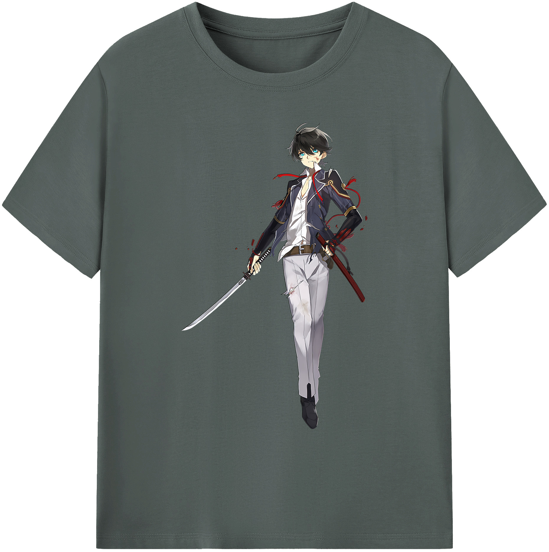 （画像用） 刀剣乱舞 Touken Ranbu 綿100％ メンズ半袖Tシャツ｜肌触りやわらか＆通気性